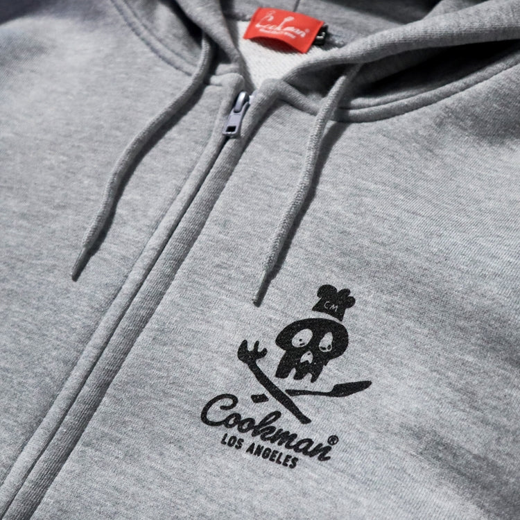 Cookman Zip-up Hoodie - Skull : Gray