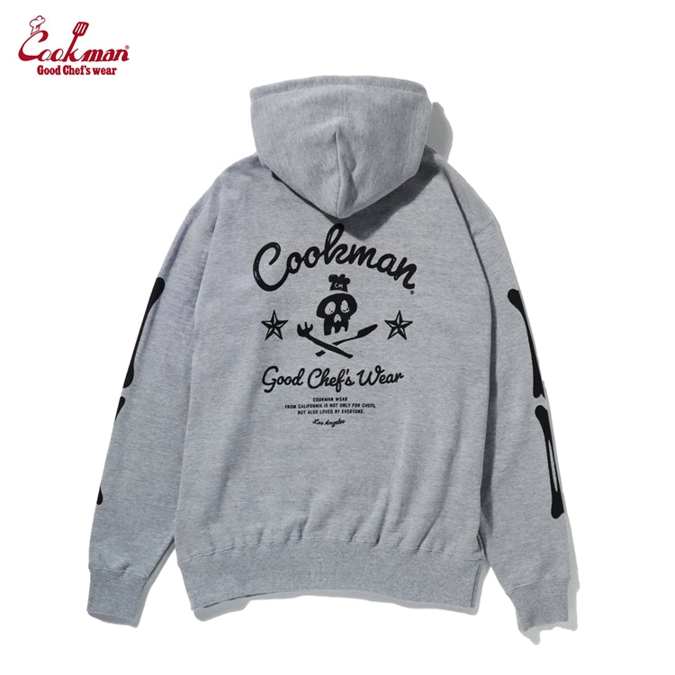 Cookman Zip-up Hoodie - Skull : Gray