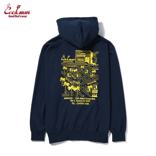 Cookman Zip-up Hoodie - TM paint Abbot Kinney : Navy