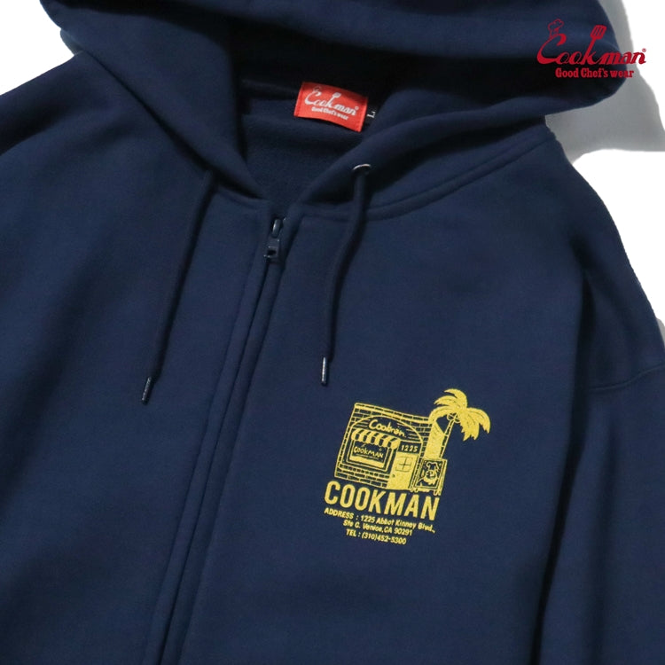 Cookman Zip-up Hoodie - TM paint Abbot Kinney : Navy