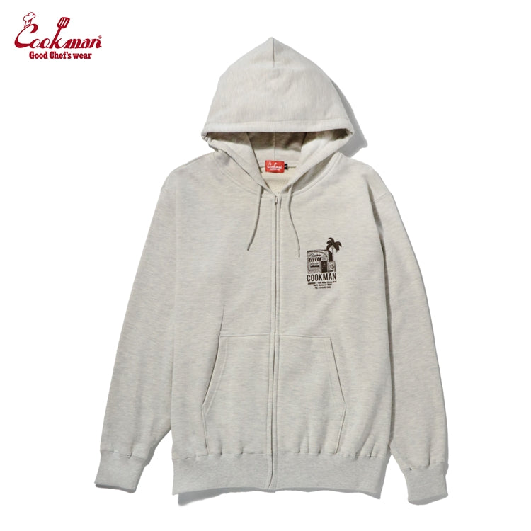 Zip-up Hoodie - TM paint Abbot Kinney : Off White