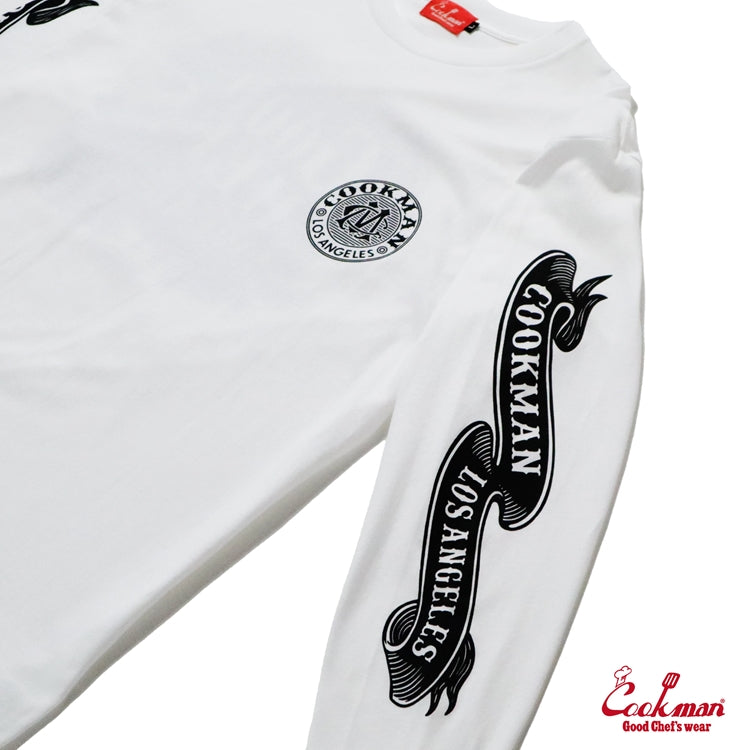 Cookman Long Sleeve Tees - Chocolate Package : White