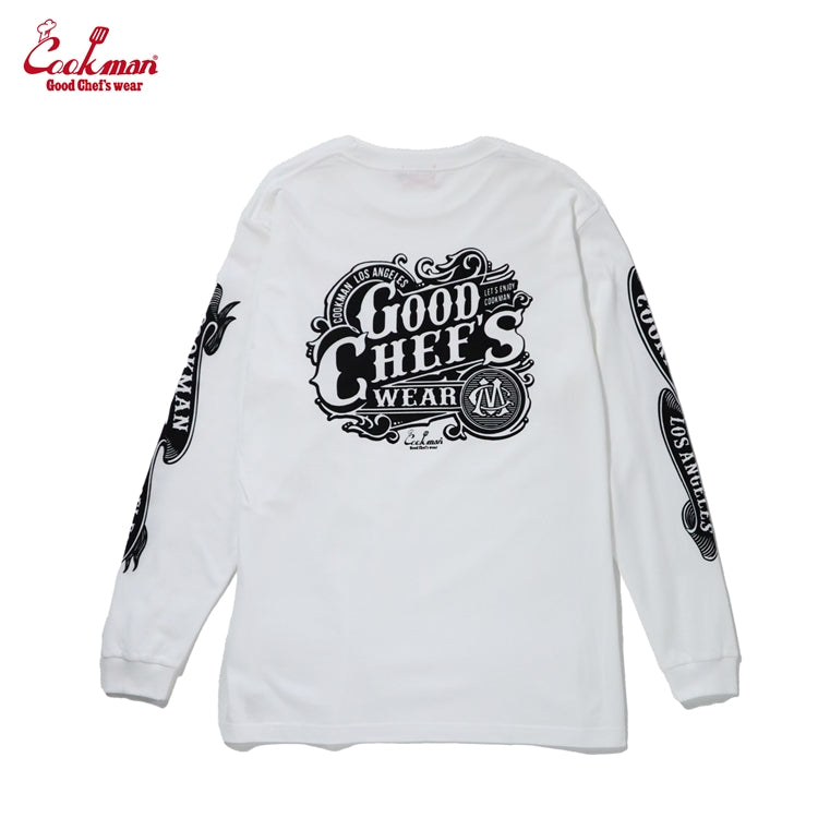 Cookman Long Sleeve Tees - Chocolate Package : White