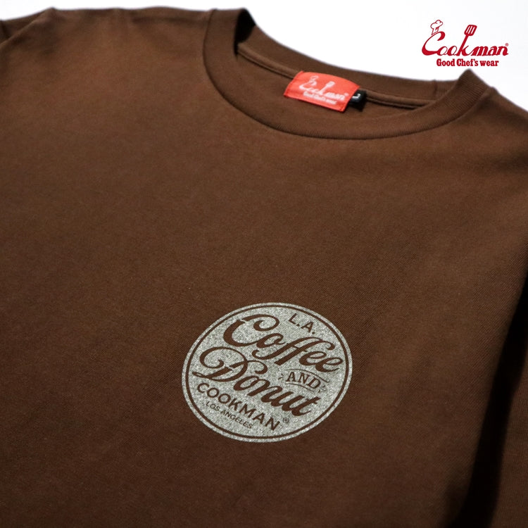 Cookman Long Sleeve Tees - Coffee & Donut : Dark Brown