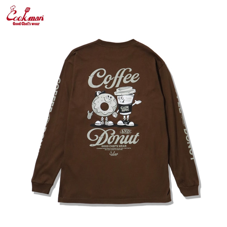 Cookman Long Sleeve Tees - Coffee & Donut : Dark Brown