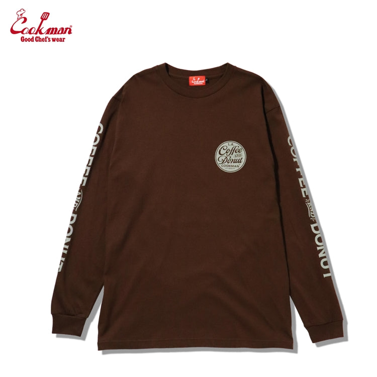 Cookman Long Sleeve Tees - Coffee & Donut : Dark Brown
