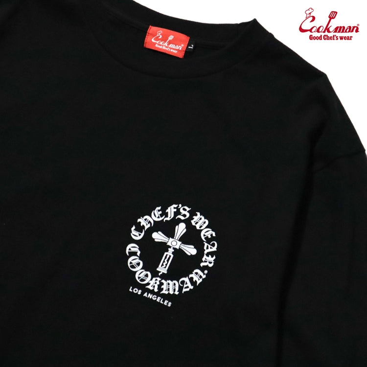 Cookman Long Sleeve Tees - Wine Opener : Black