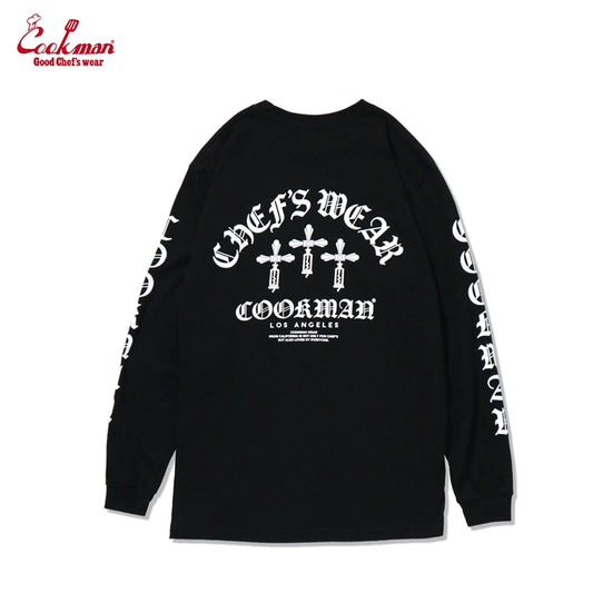 Cookman Long Sleeve Tees - Wine Opener : Black
