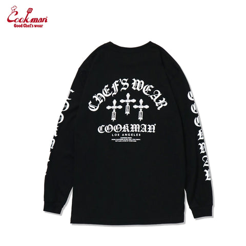 Long Sleeve Tees - Wine Opener : Black