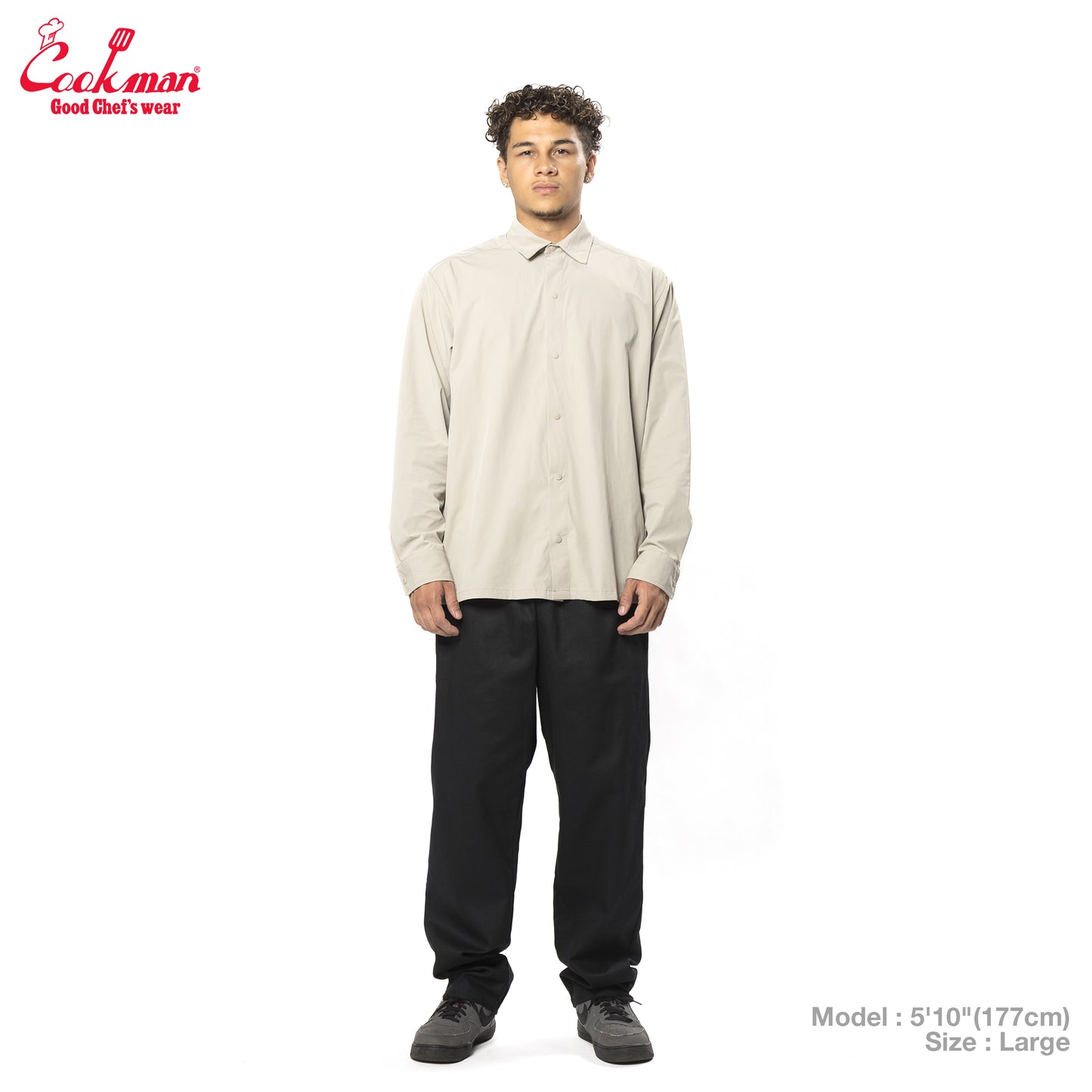 Cookman Work Shirts Long Sleeve - Beige