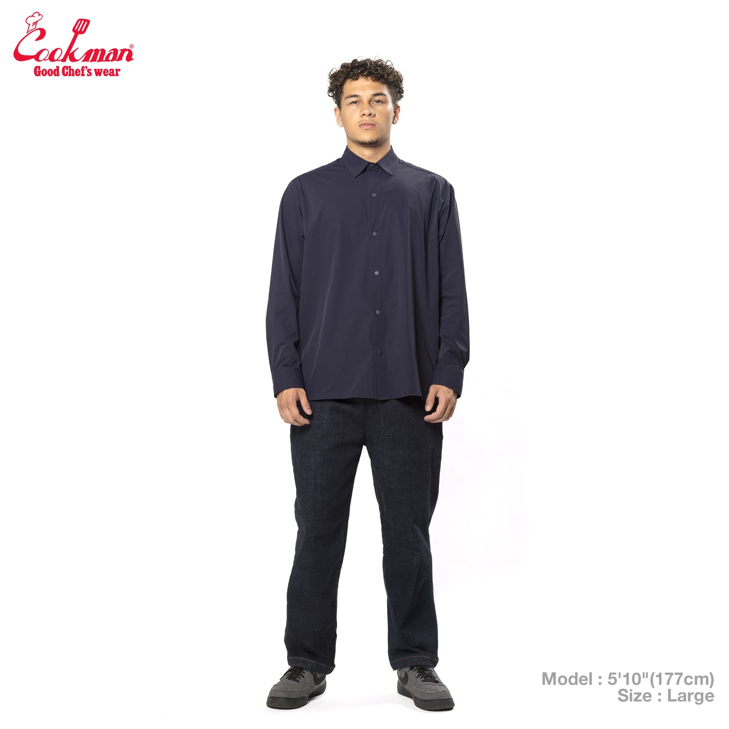 Cookman Work Shirts Long Sleeve - Navy