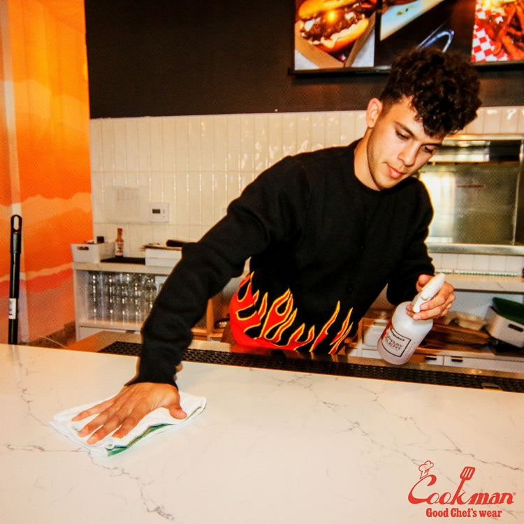 Cookman Knitted Cardigan - Flame : Black