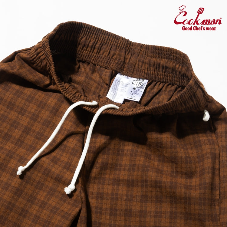 Cookman Chef Pants Semiwide -  Light Tweed : Scottish Tartan Brown