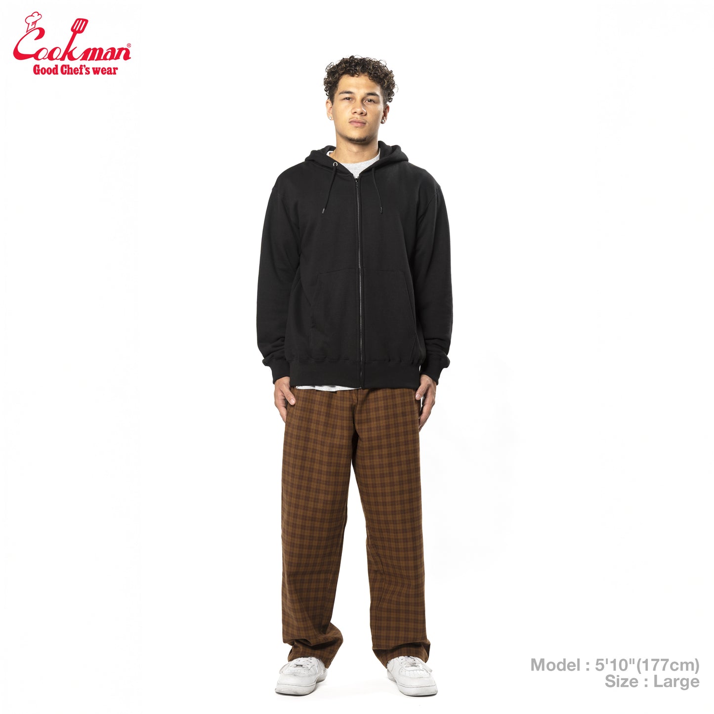 Cookman Chef Pants Semiwide -  Light Tweed : Scottish Tartan Brown