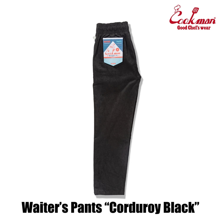 Cookman Waiter's Pants (stretch) - Corduroy : Black