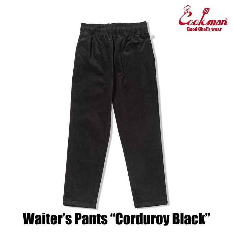 Cookman Waiter's Pants (stretch) - Corduroy : Black