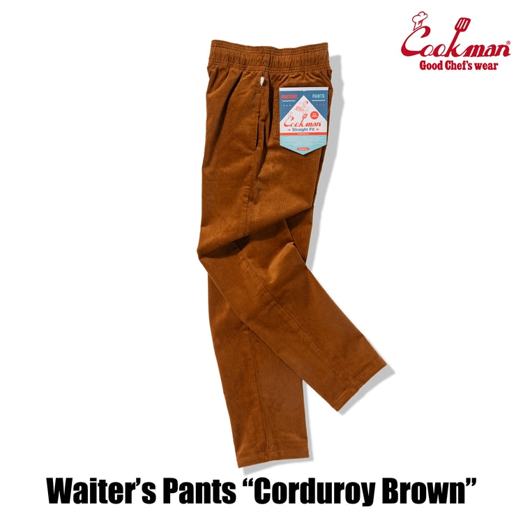 Cookman Waiter's Pants (stretch) - Corduroy : Brown