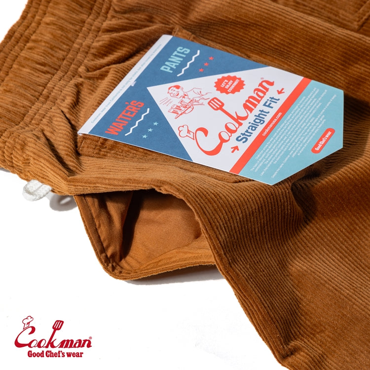 Cookman Waiter's Pants (stretch) - Corduroy : Brown