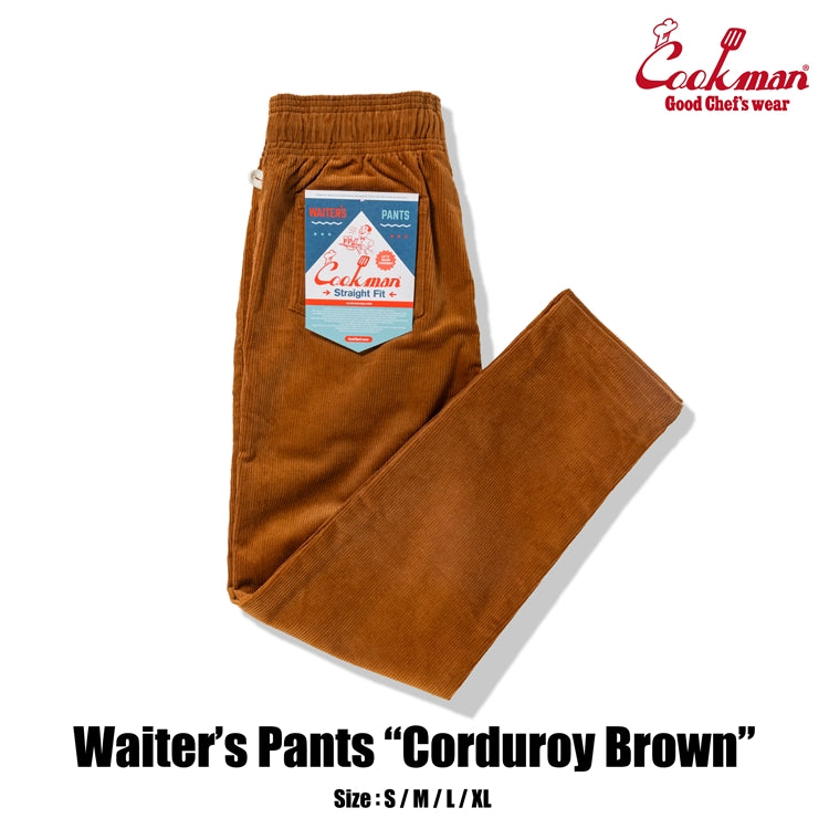 Cookman Waiter's Pants (stretch) - Corduroy : Brown