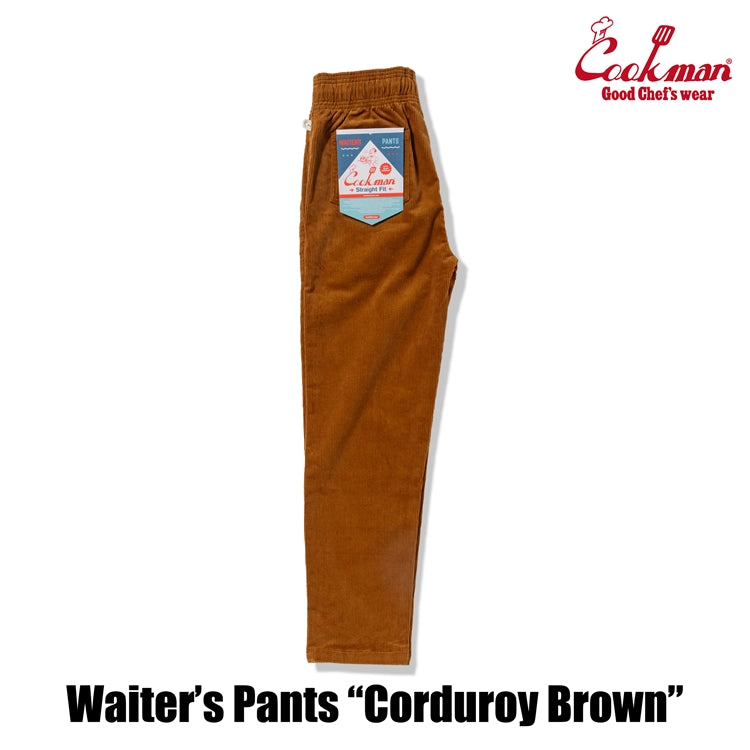 Cookman Waiter's Pants (stretch) - Corduroy : Brown