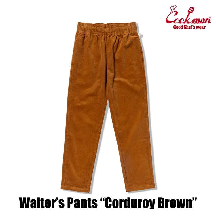 Cookman Waiter's Pants (stretch) - Corduroy : Brown