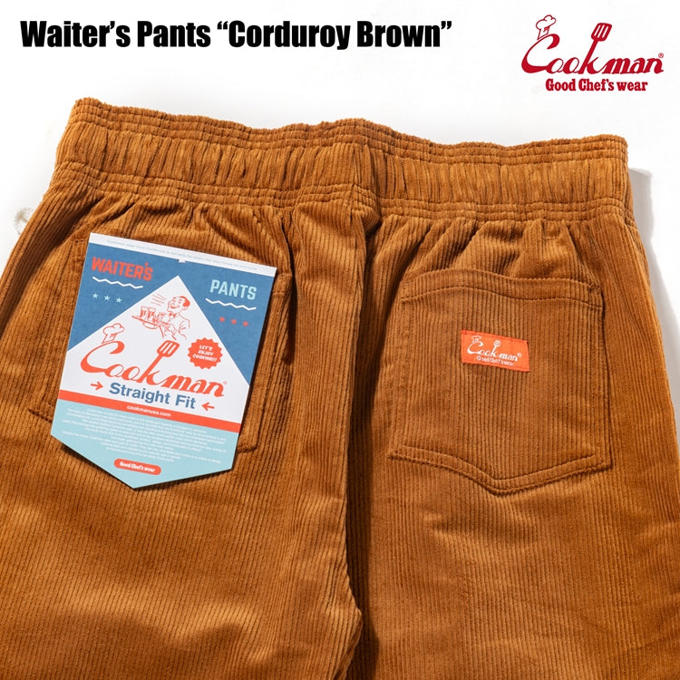 Cookman Waiter's Pants (stretch) - Corduroy : Brown