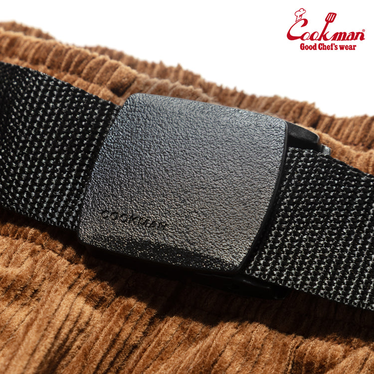 Chef Pants Semiwide - Black Belt Corduroy : Dark Brown
