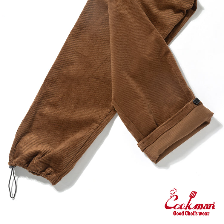 Chef Pants Semiwide - Black Belt Corduroy : Dark Brown