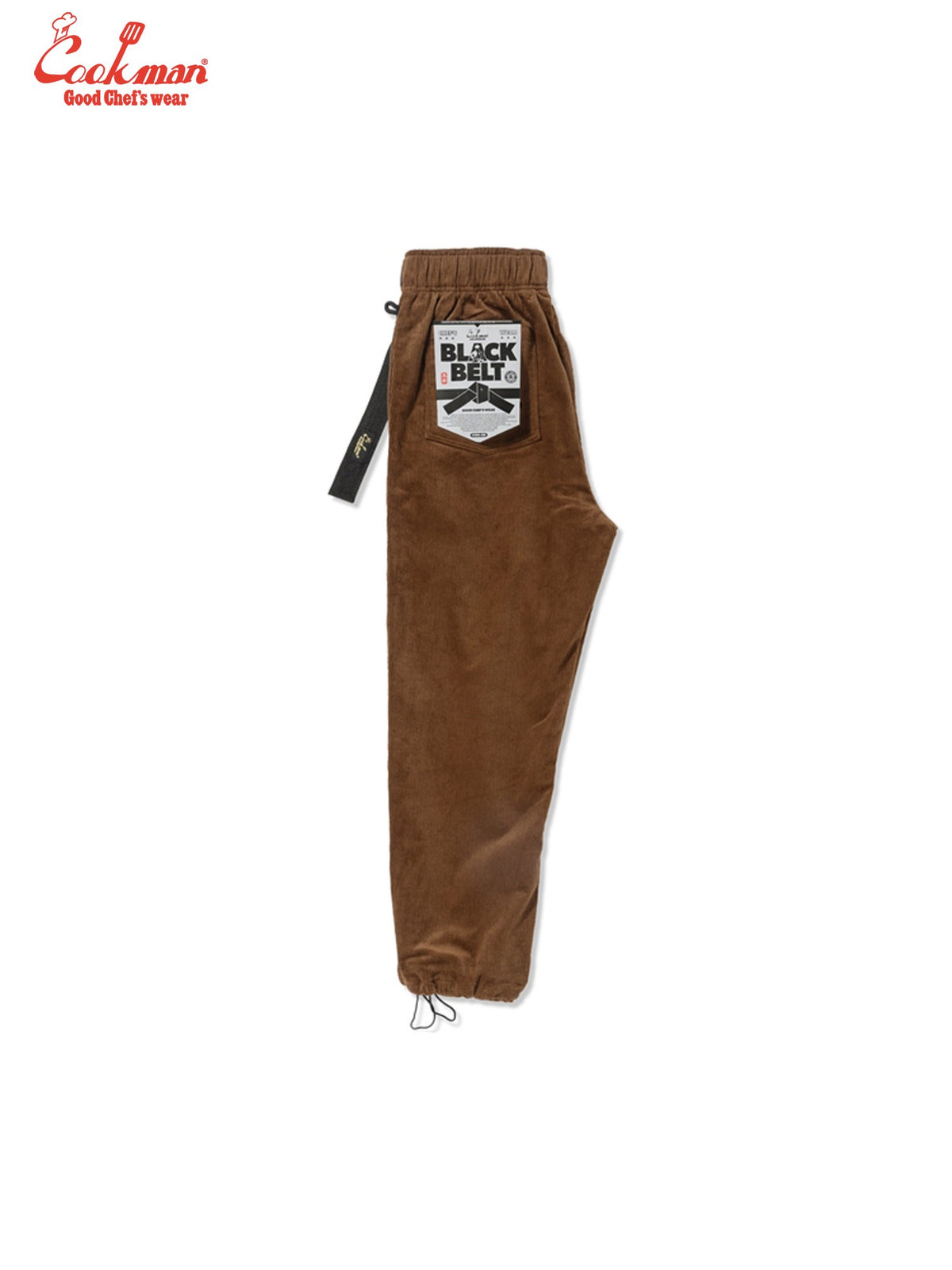 Chef Pants Semiwide - Black Belt Corduroy : Dark Brown