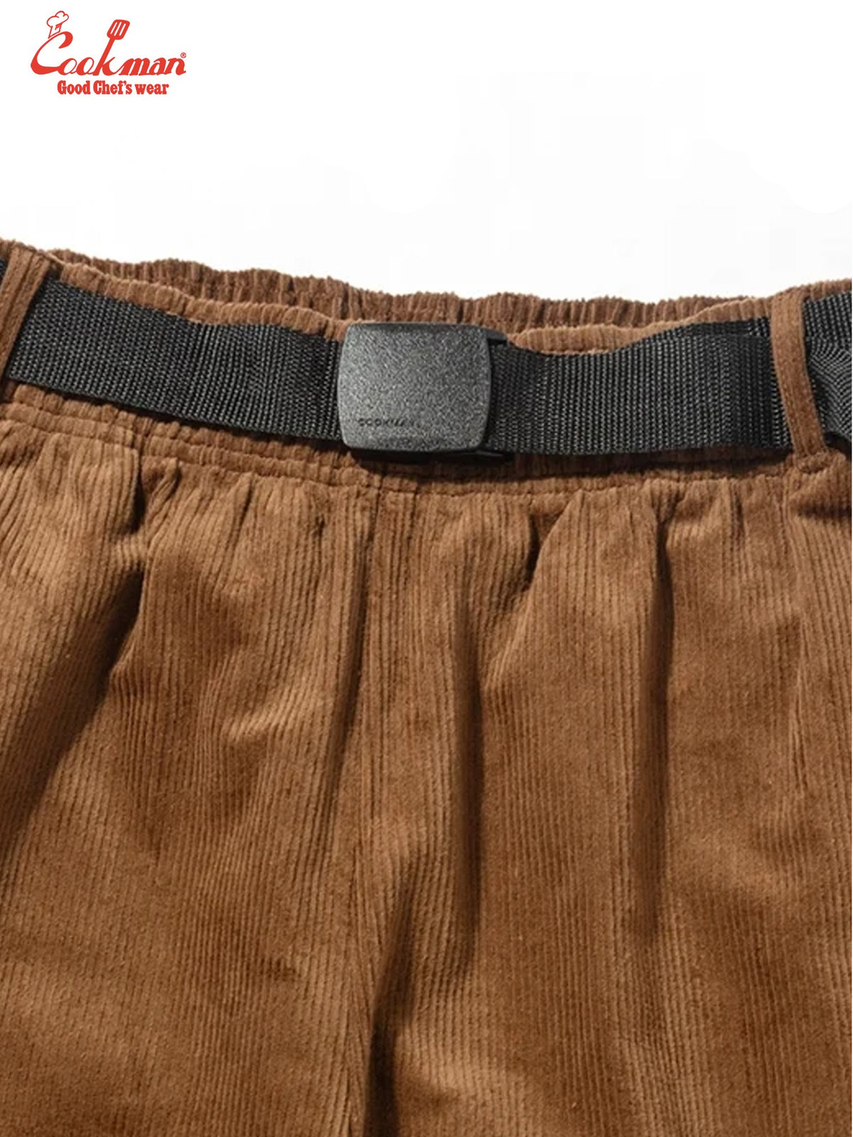 Chef Pants Semiwide - Black Belt Corduroy : Dark Brown