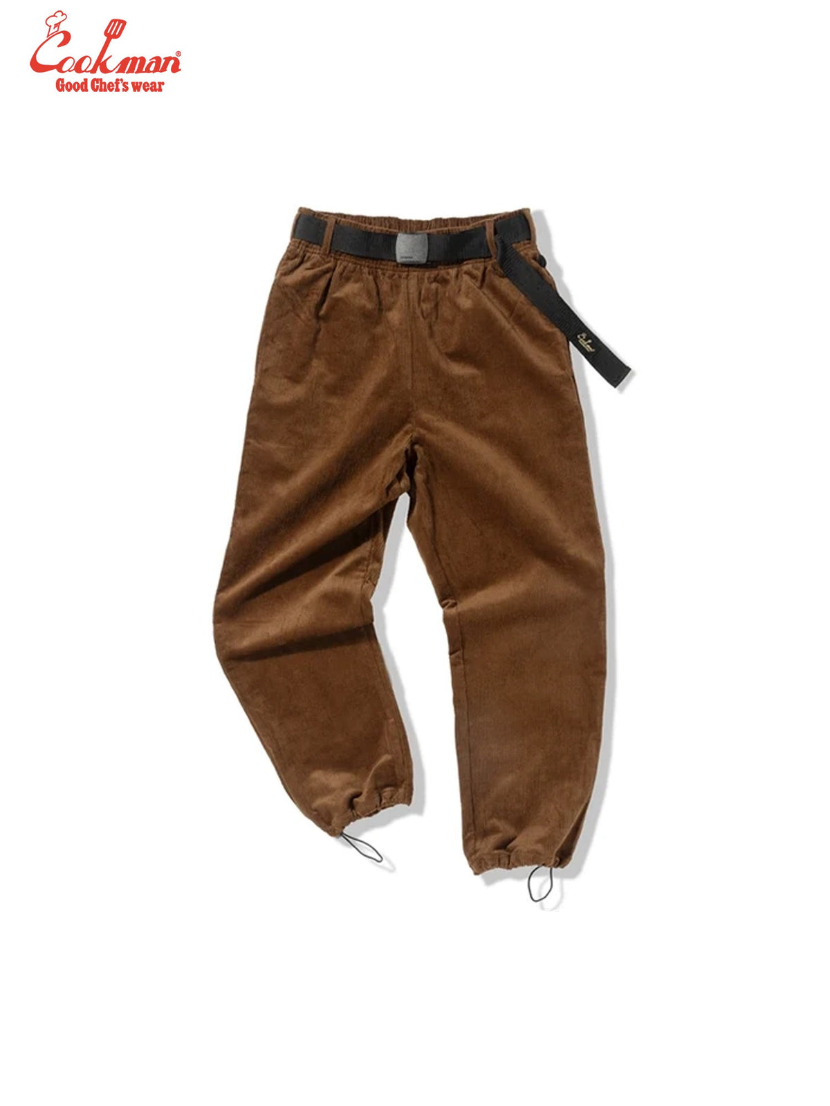 Chef Pants Semiwide - Black Belt Corduroy : Dark Brown