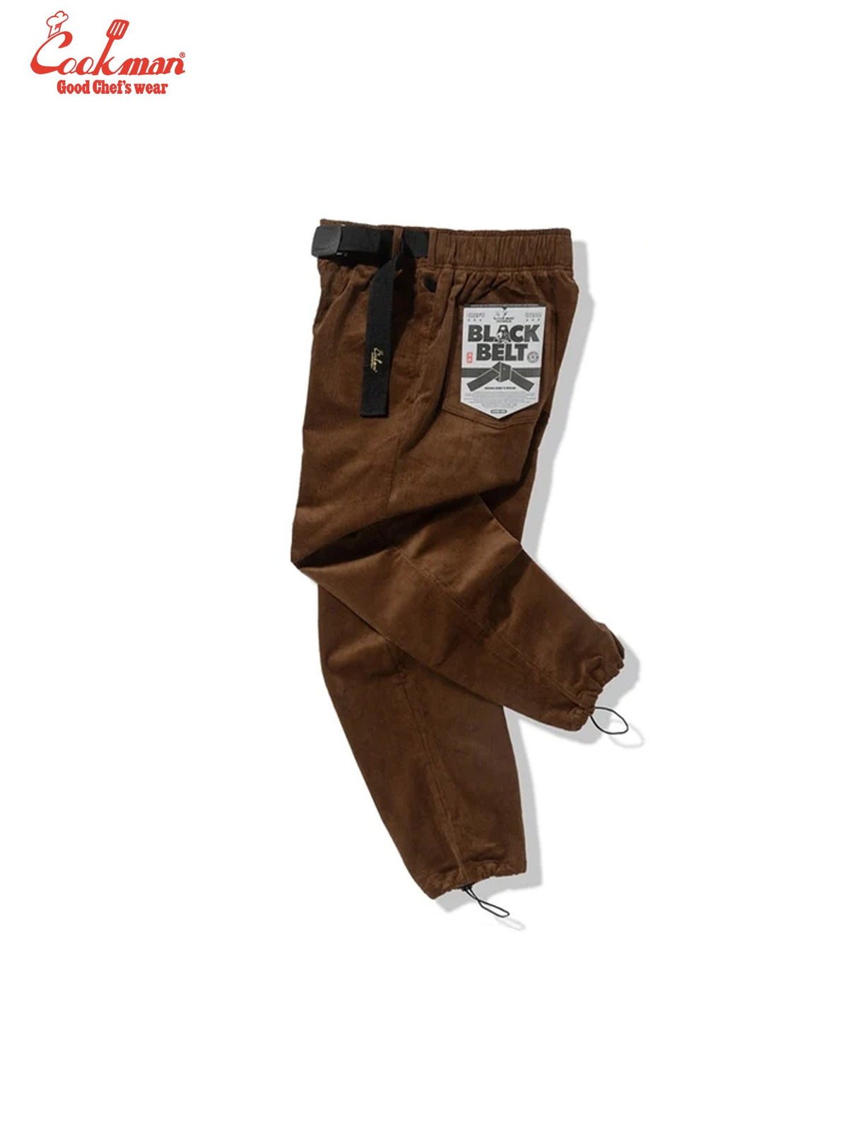 Chef Pants Semiwide - Black Belt Corduroy : Dark Brown