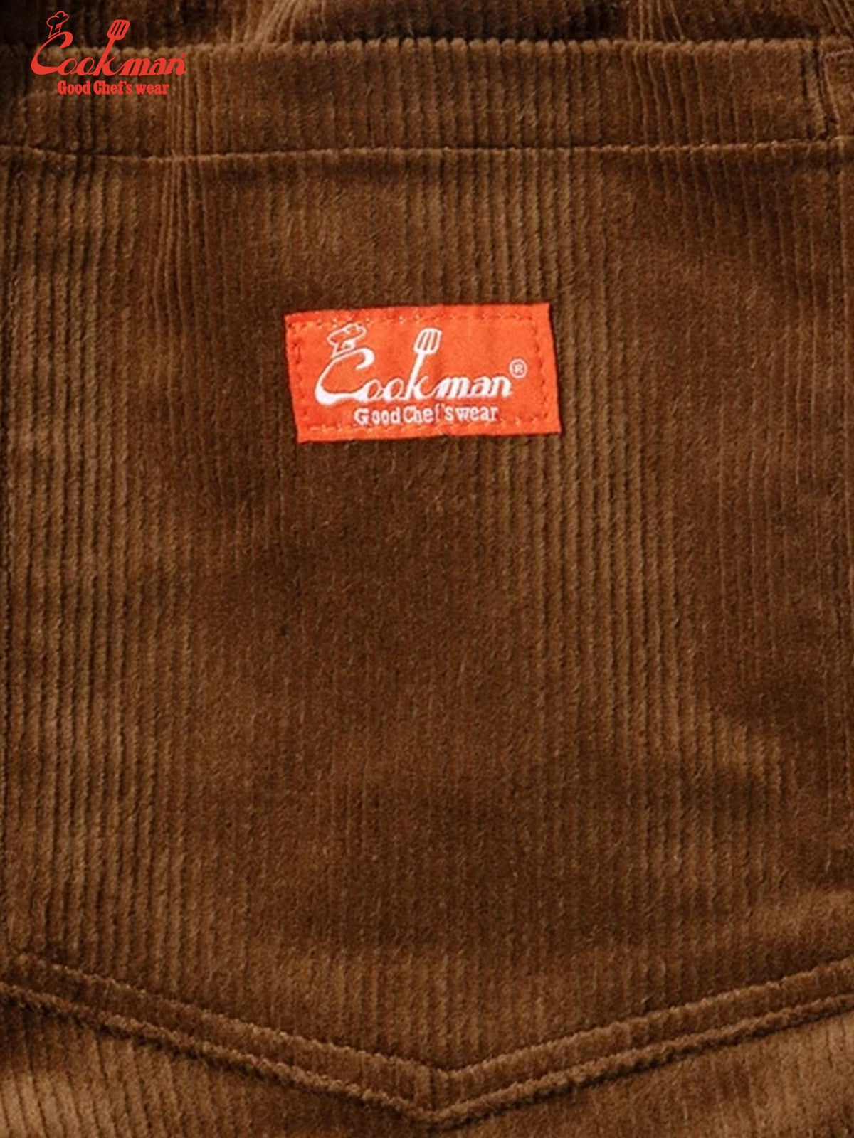 Chef Pants Semiwide - Black Belt Corduroy : Dark Brown