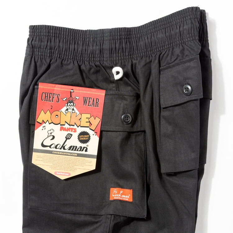 Cookman Monkey Pants - Herringbone : Black
