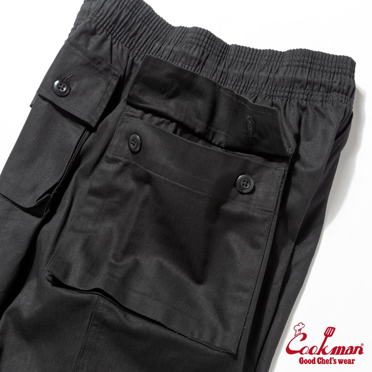 Cookman Monkey Pants - Herringbone : Black