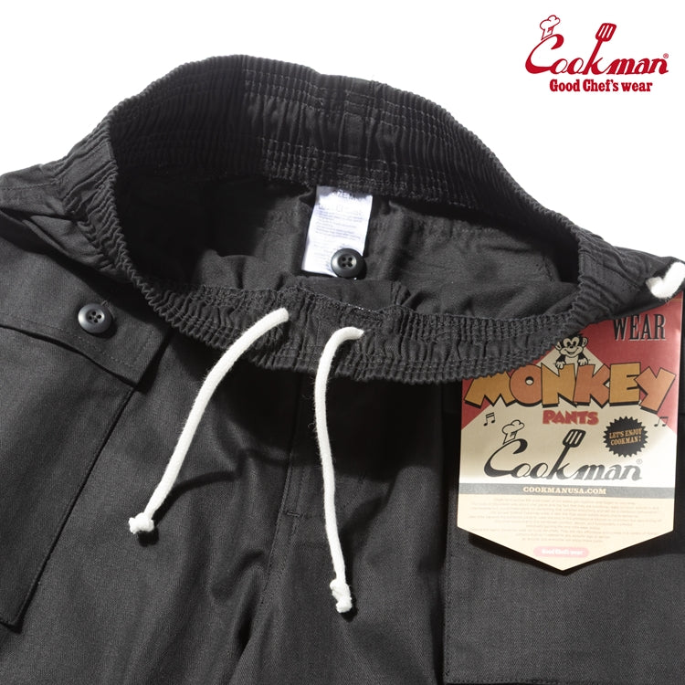 Cookman Monkey Pants - Herringbone : Black