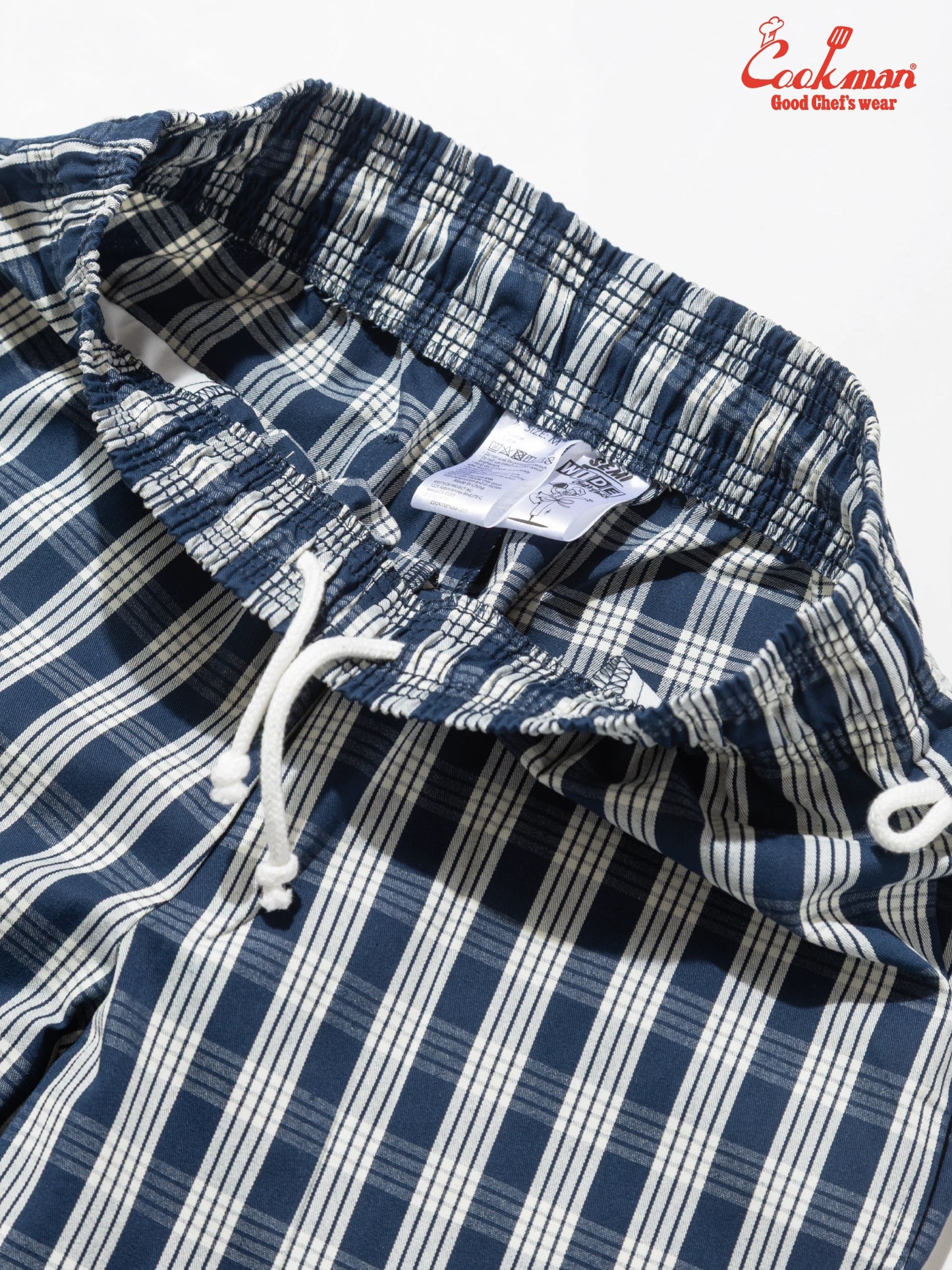 Chef Pants Semiwide -  PALAKA Check : Navy