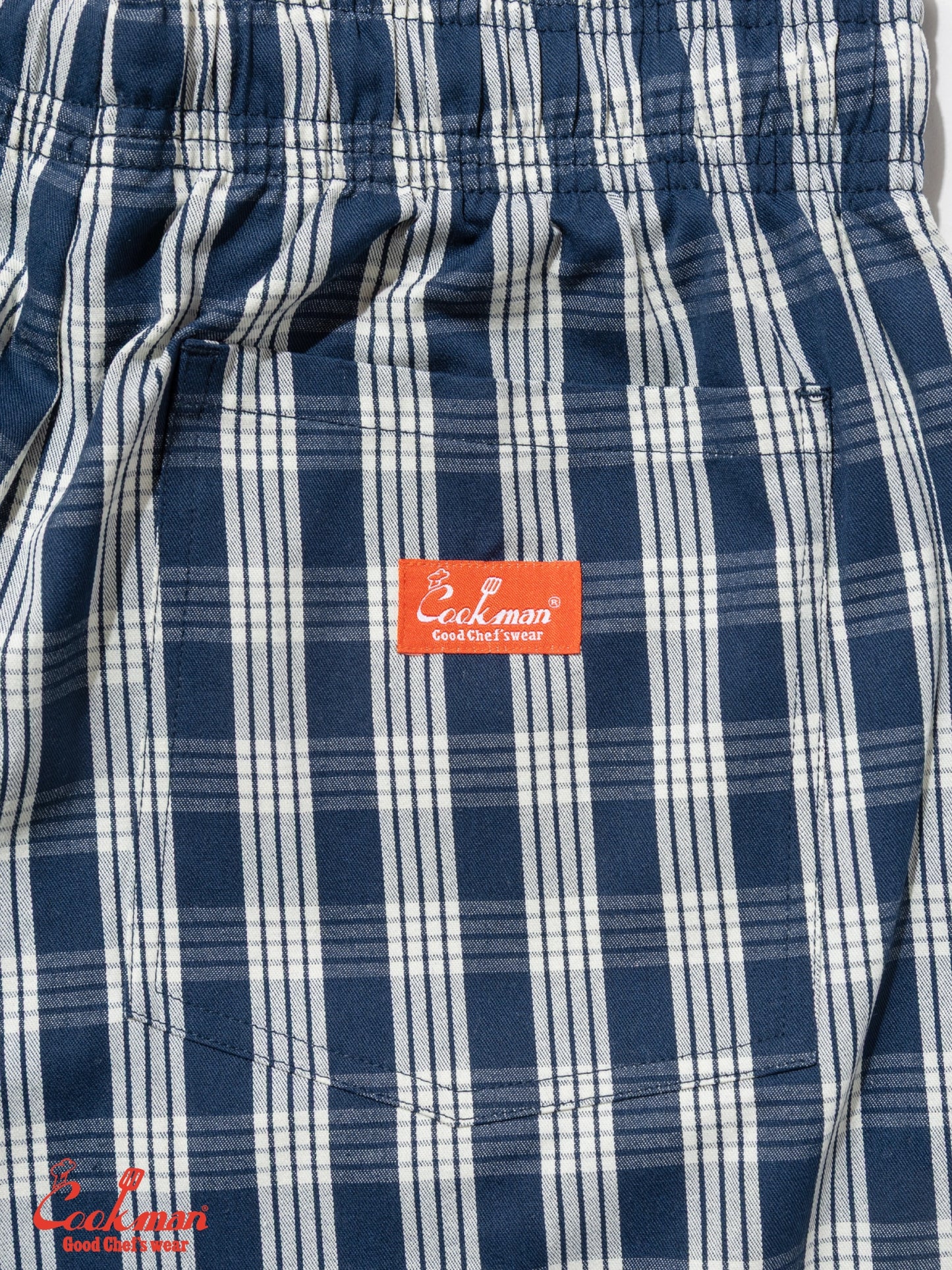 Chef Pants Semiwide -  PALAKA Check : Navy