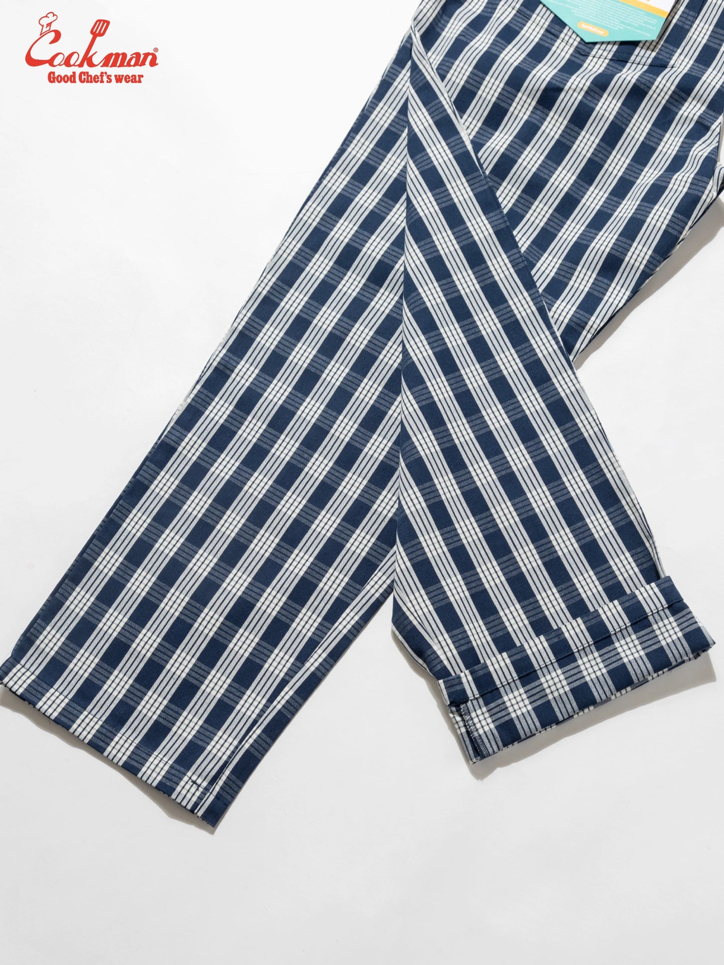 Chef Pants Semiwide -  PALAKA Check : Navy