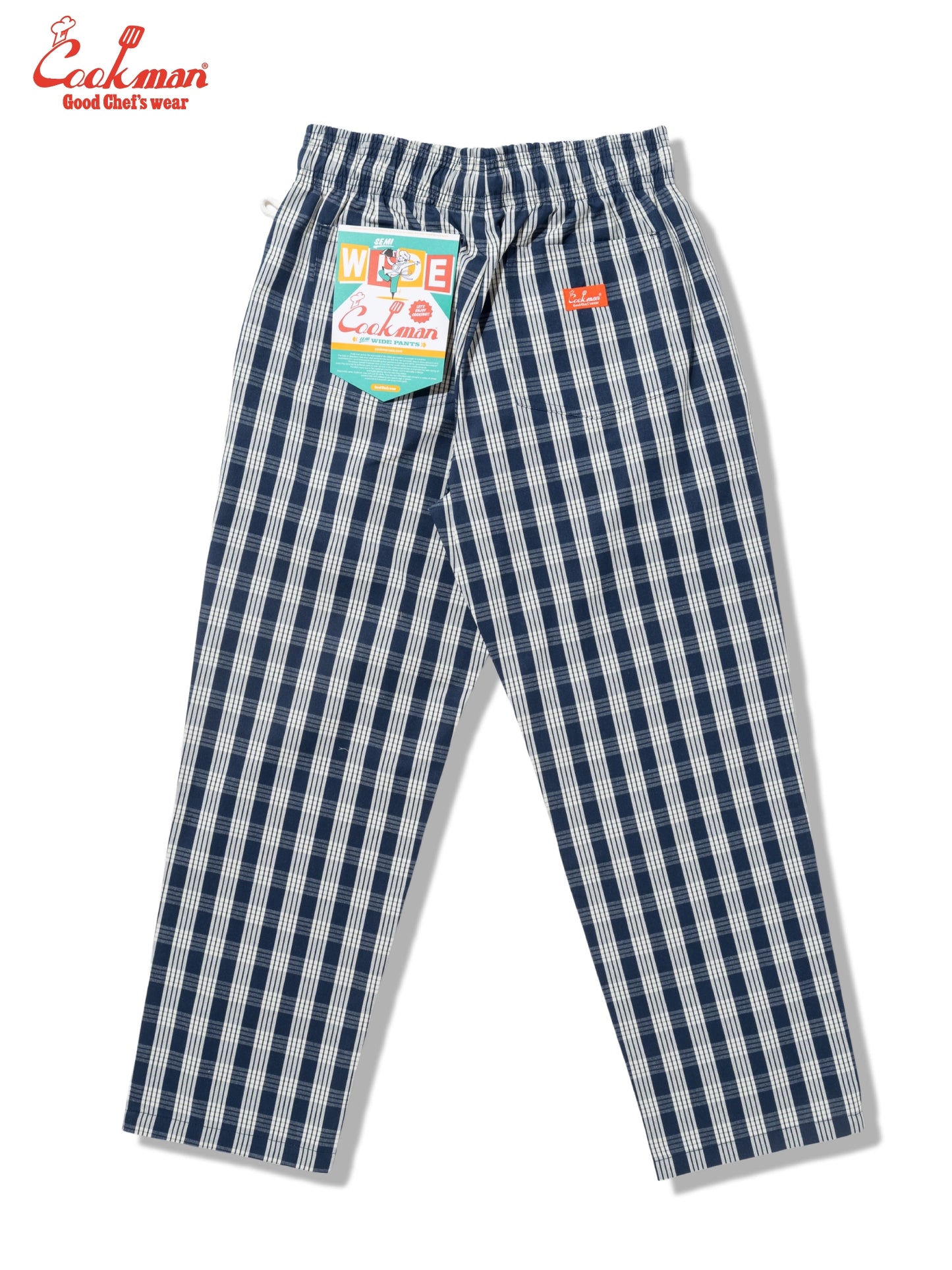 Chef Pants Semiwide -  PALAKA Check : Navy