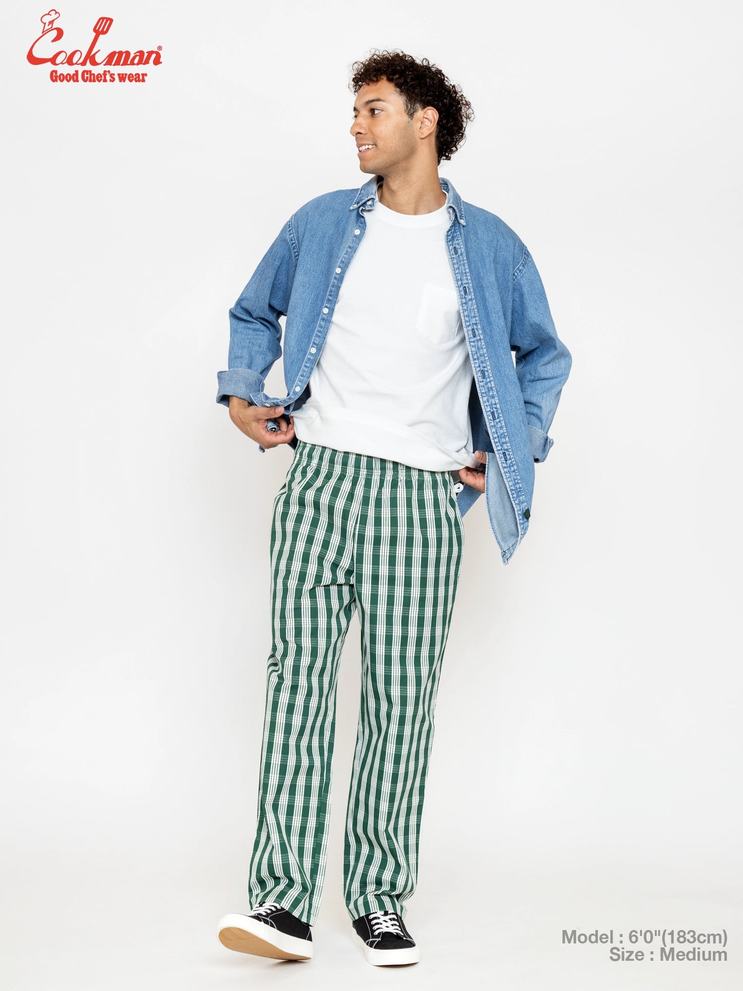 Chef Pants Semiwide -  PALAKA Check : Green