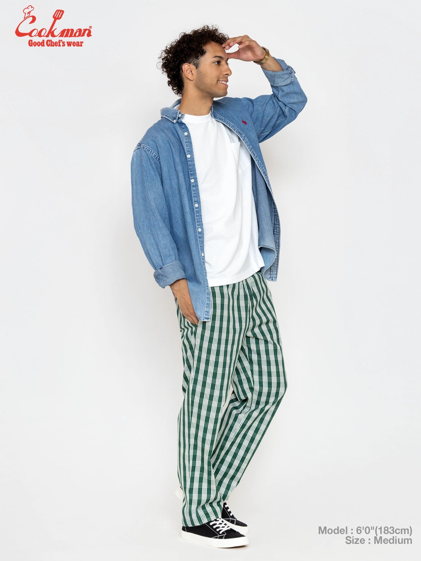 Chef Pants Semiwide -  PALAKA Check : Green