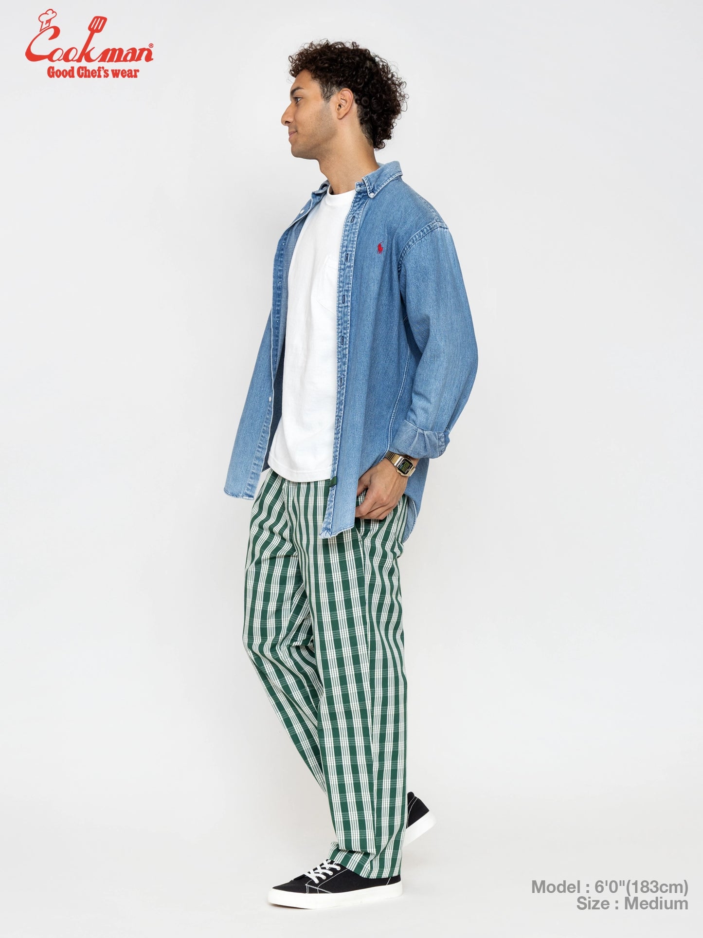 Chef Pants Semiwide -  PALAKA Check : Green