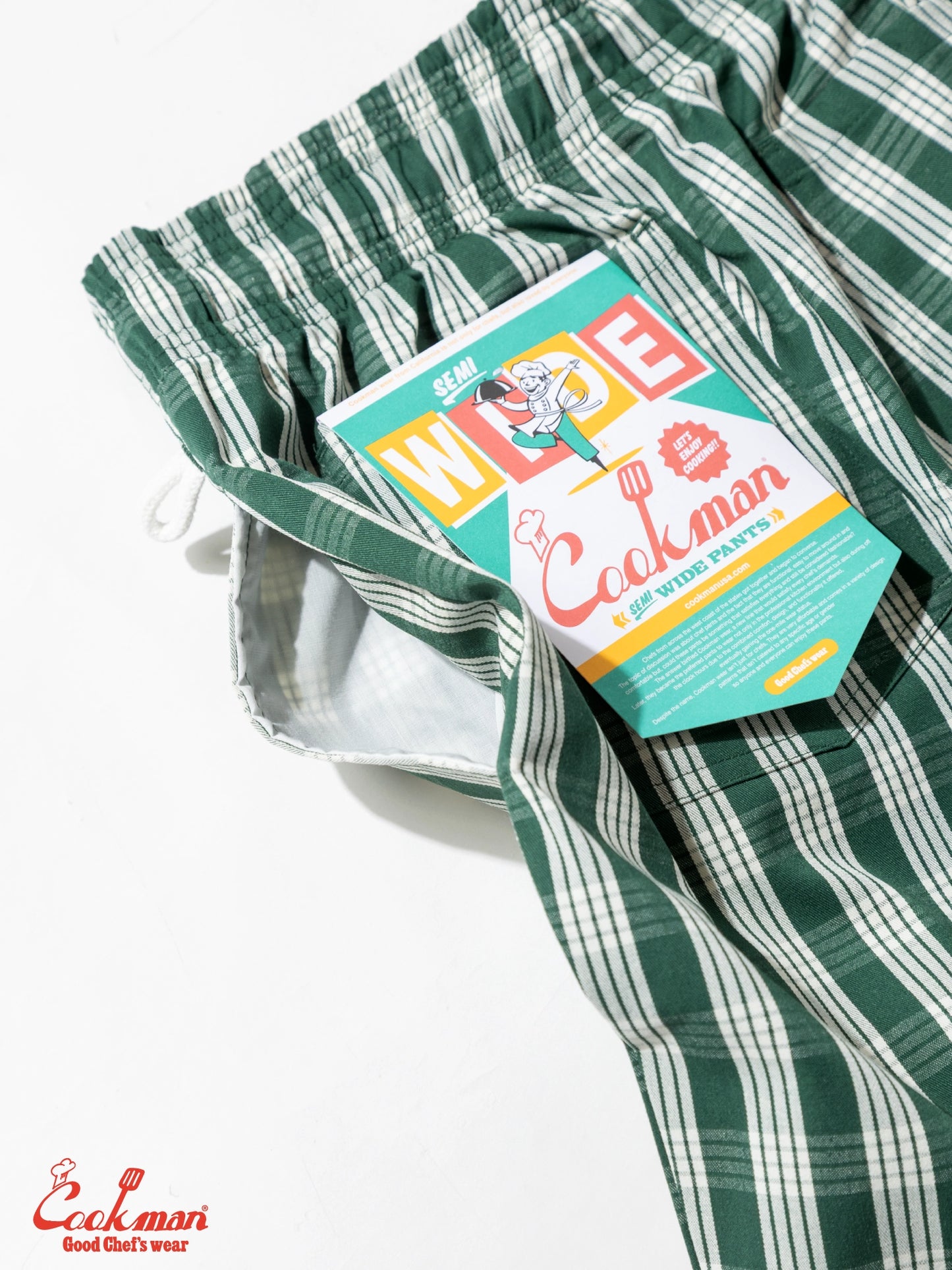 Chef Pants Semiwide -  PALAKA Check : Green