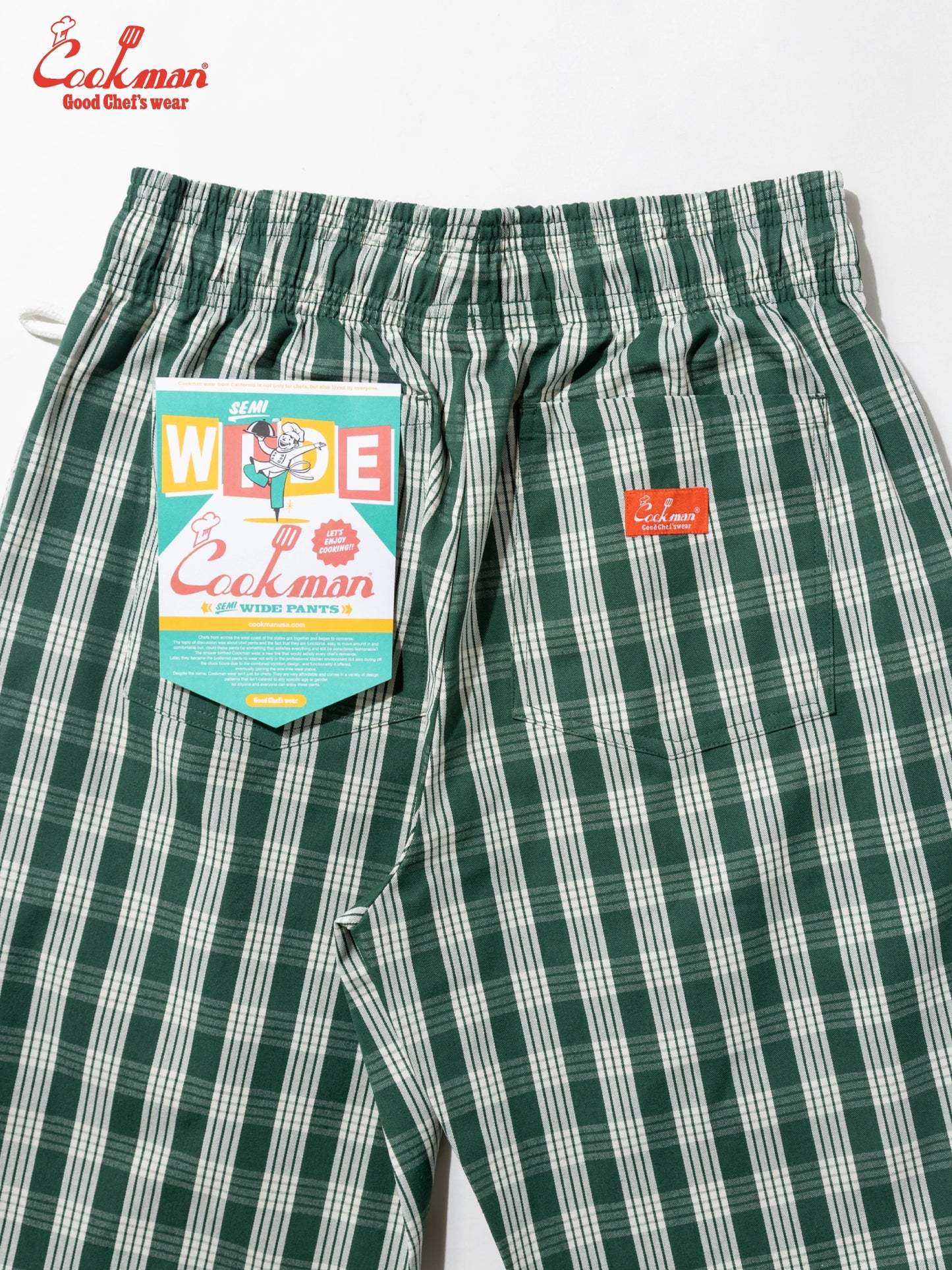 Chef Pants Semiwide -  PALAKA Check : Green
