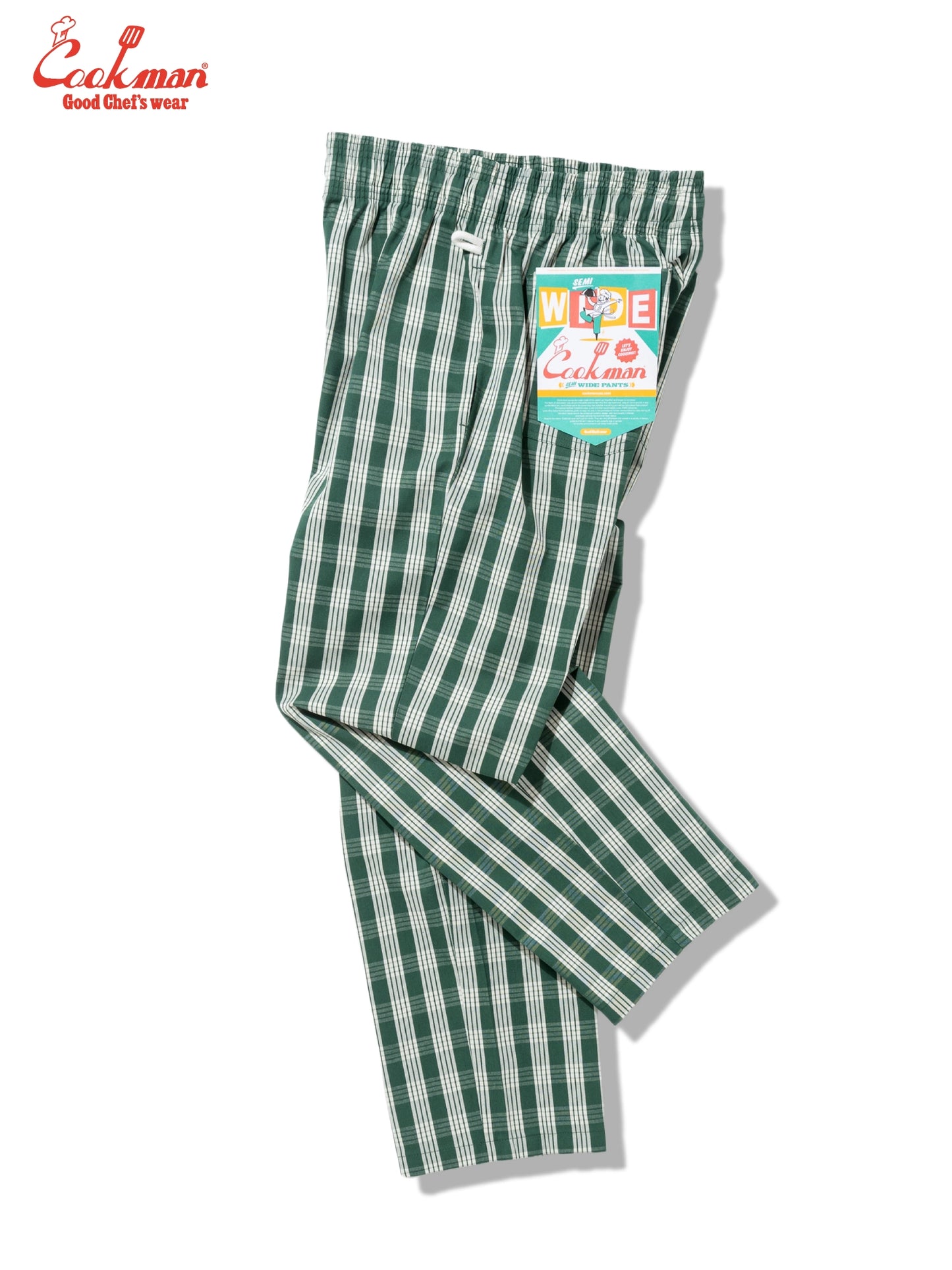 Chef Pants Semiwide -  PALAKA Check : Green