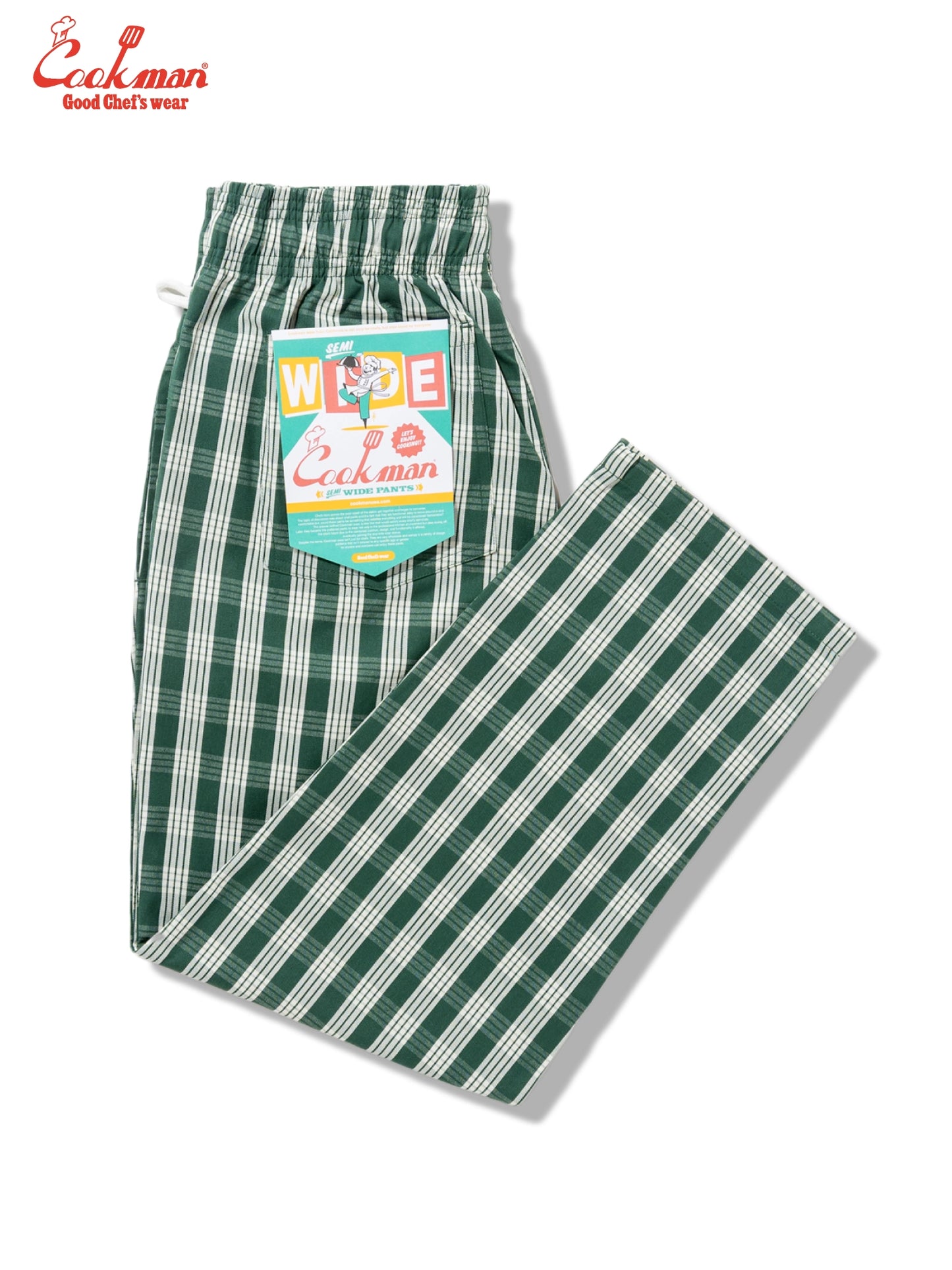 Chef Pants Semiwide -  PALAKA Check : Green