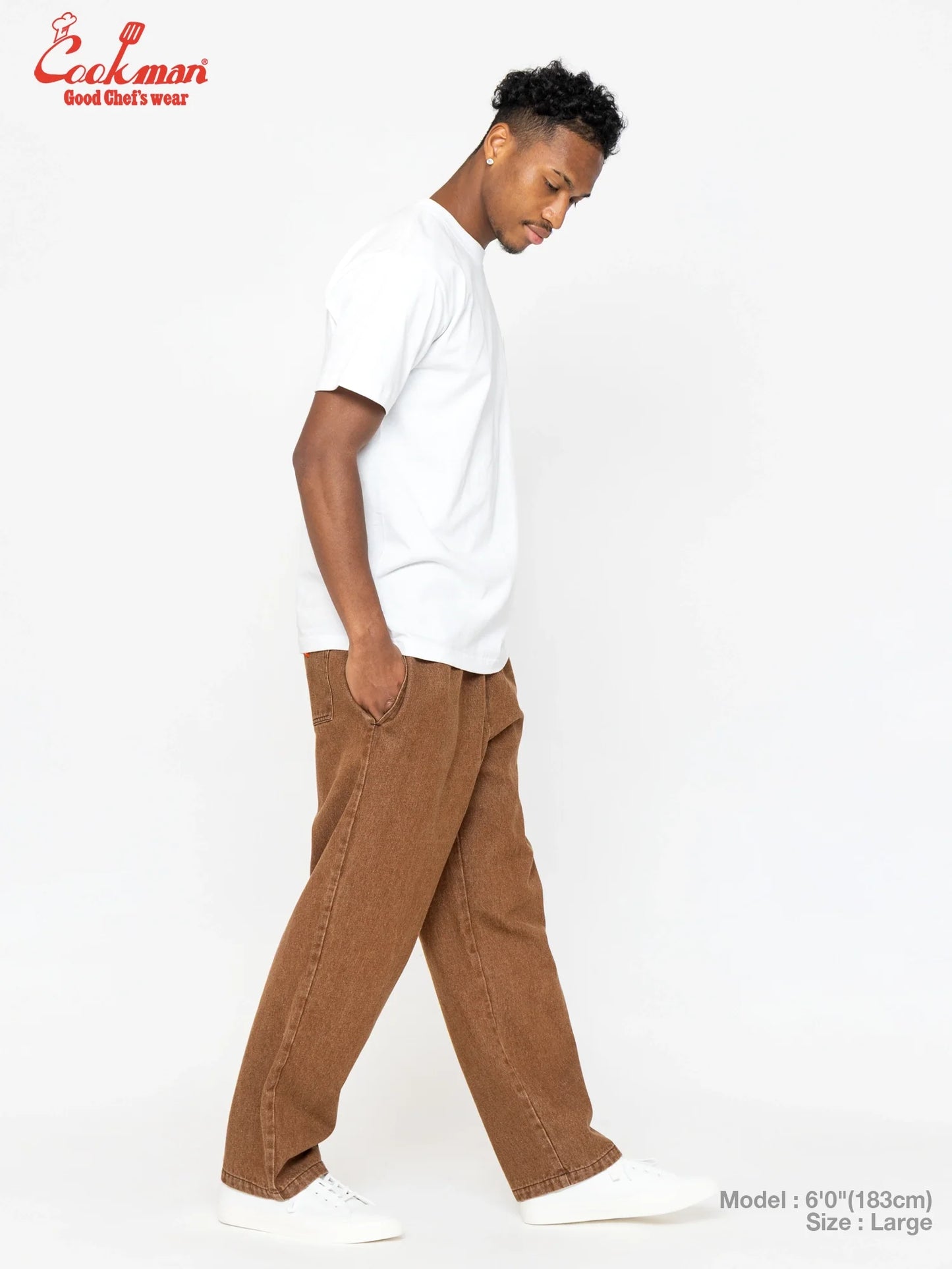 Chef Pants Semiwide - Denim : Brown