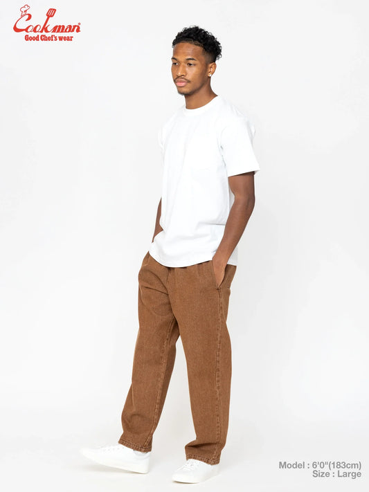 Chef Pants Semiwide - Denim : Brown