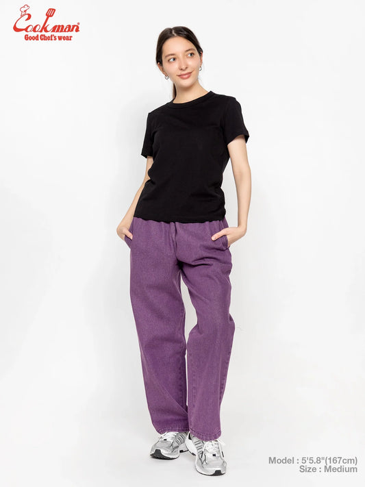 Chef Pants Semiwide - Denim : Purple